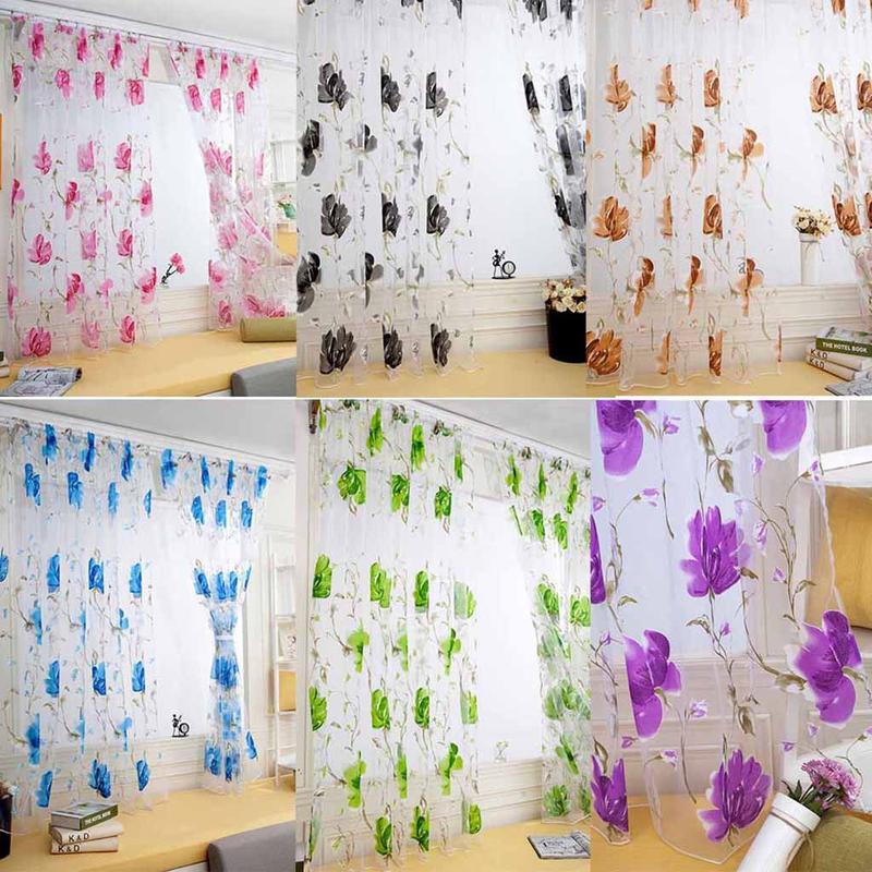Product Introduction of Langsir Tulle Bunga, Untuk Ruang Tamu dan Bilik Tidur, Langsir Tipis, Untuk Pintu dan Tingkap Dapur, Hiasan Langsir, 1pc 29