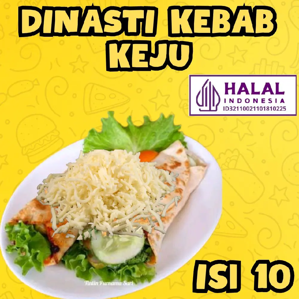 Dinasti Kebab - Kebab Medium Frozen Uk.16 Cm Rasa Keju Enak, Fresh, Halal, Dan Sehat Food Makanan