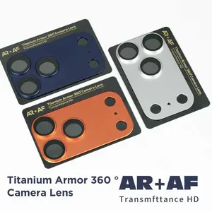 Lens Camera Metal Aluminium with AR + AF Kompatibel for iPh0ne 17 Pro 17 Pro Max Metal Lens Camera Protector Ring Anti Gores Pelindung Kamera TCL
