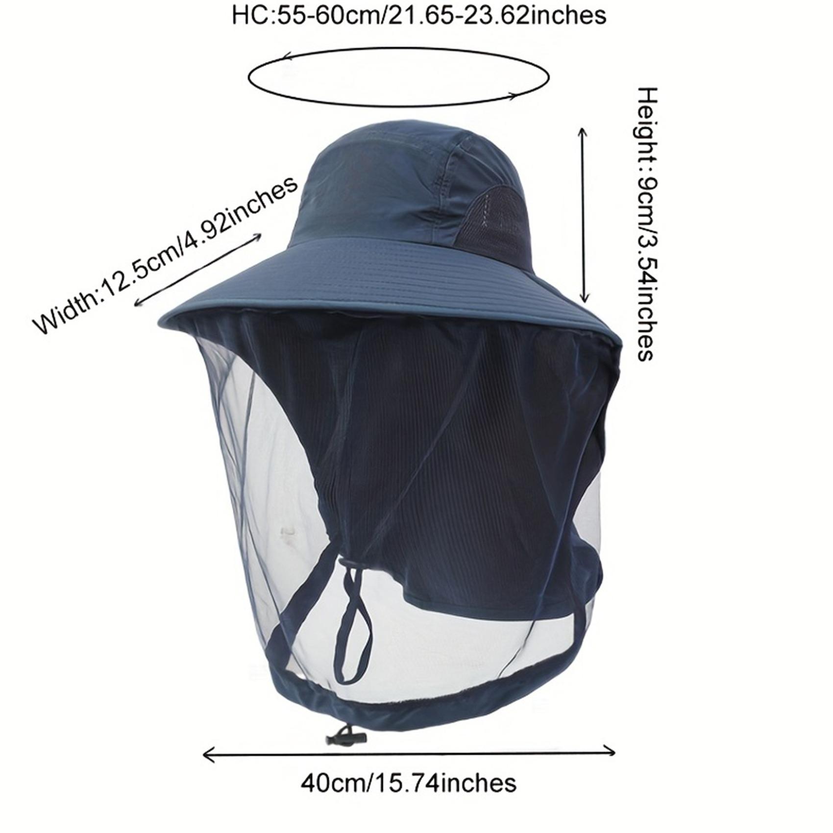 Description Picture 3 of itemOutdoor Head Face Mask Hat Net Cover Anti-mosquito Cover Mosquito Net Cap Summer Travel Breathable Head Mesh Covers Fishing Caps