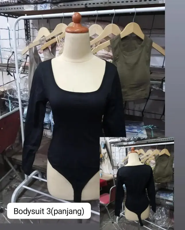 Bodysuit 03 Lengan Panjang Bodycon Pengait Bawah 3