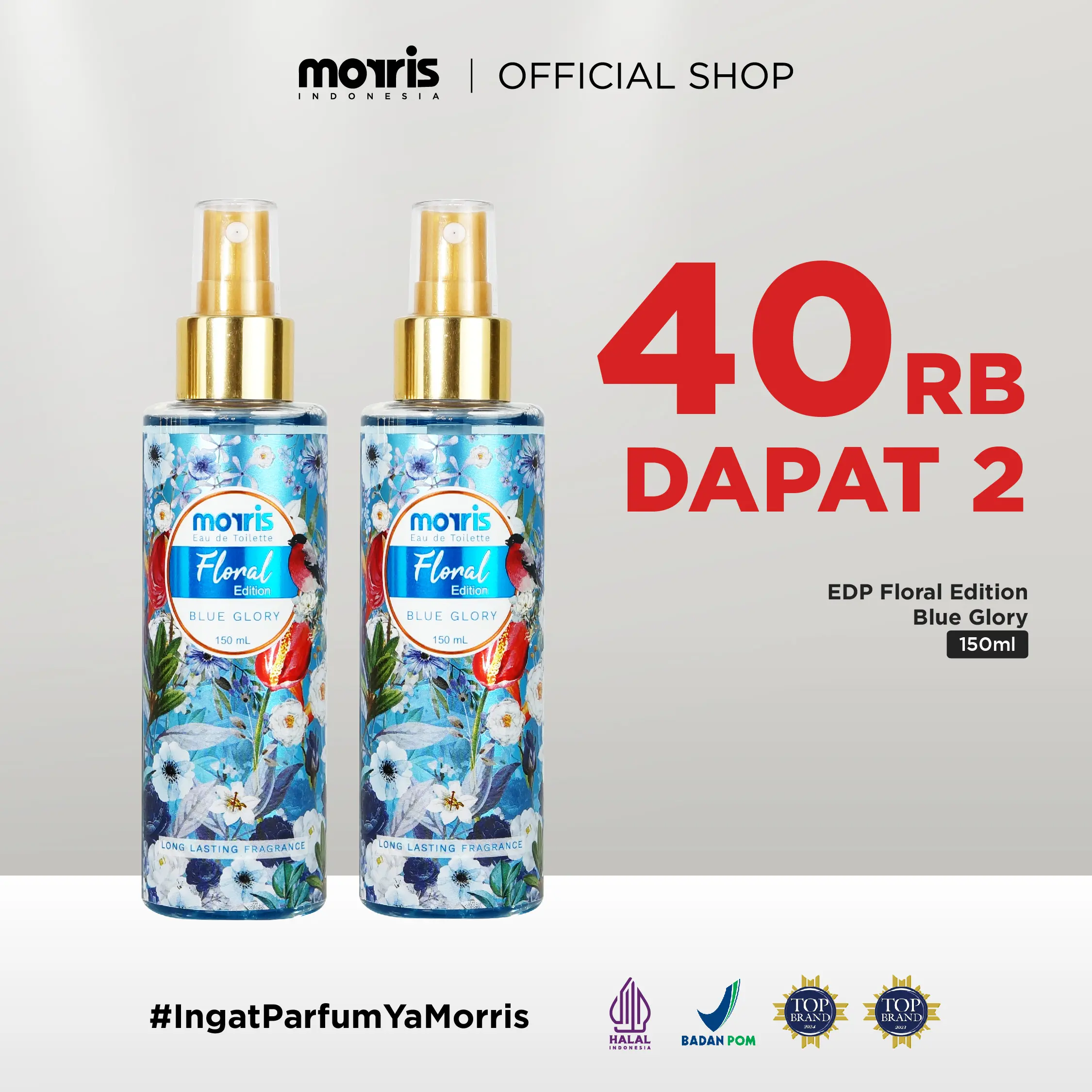 Morris Floral Edition Parfum Wanita 150 ml x 2 Pcs