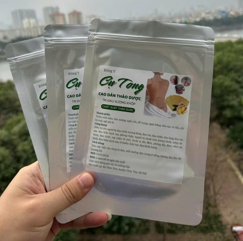  Compo 3 Gói Cao Dán Xương Khớp Cụ Tòng - Thảo Dược Tự Nhiên 