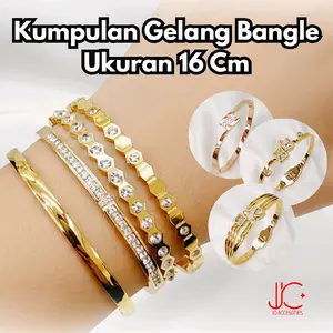 [No 301 s/d 325]-[Bangle Ukuran 16 Cm]-[JoAcc] Kumpulan Gelang Fashion Gelang Wanita Gelang Dewasa Gelang Titanium Stainless Anti Karat - Perhiasan Aksesoris Fashion