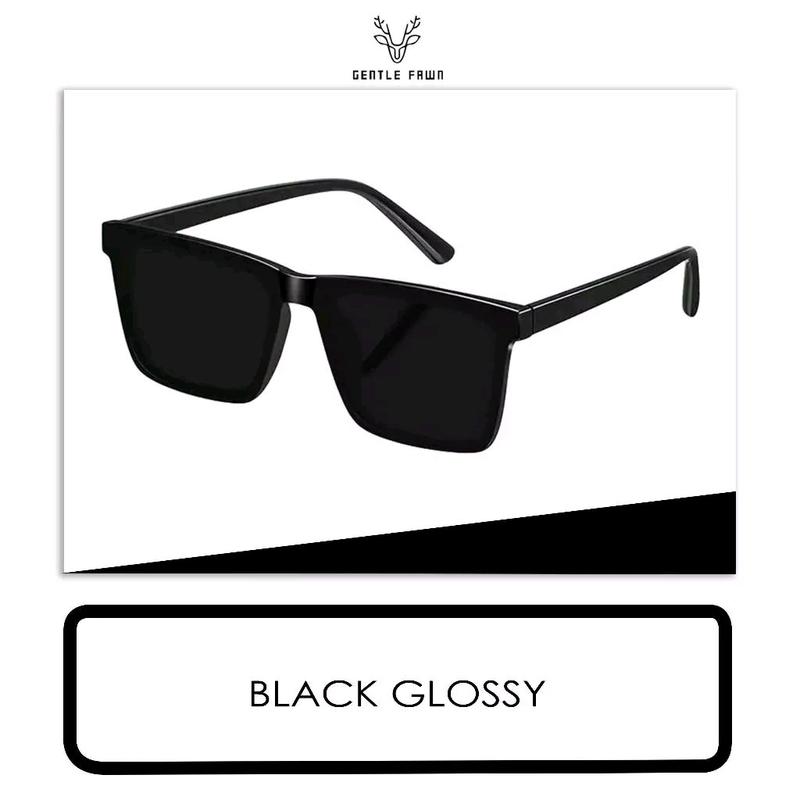 kacamata hitam glossy bentuk polaroid persegi panjang mewa pria wanita anti uv 3