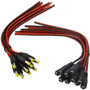Kabel Jack DC Male Female 5.5mm x 2.1mm Konektor Adaptor CCTV LED Strip Lampu