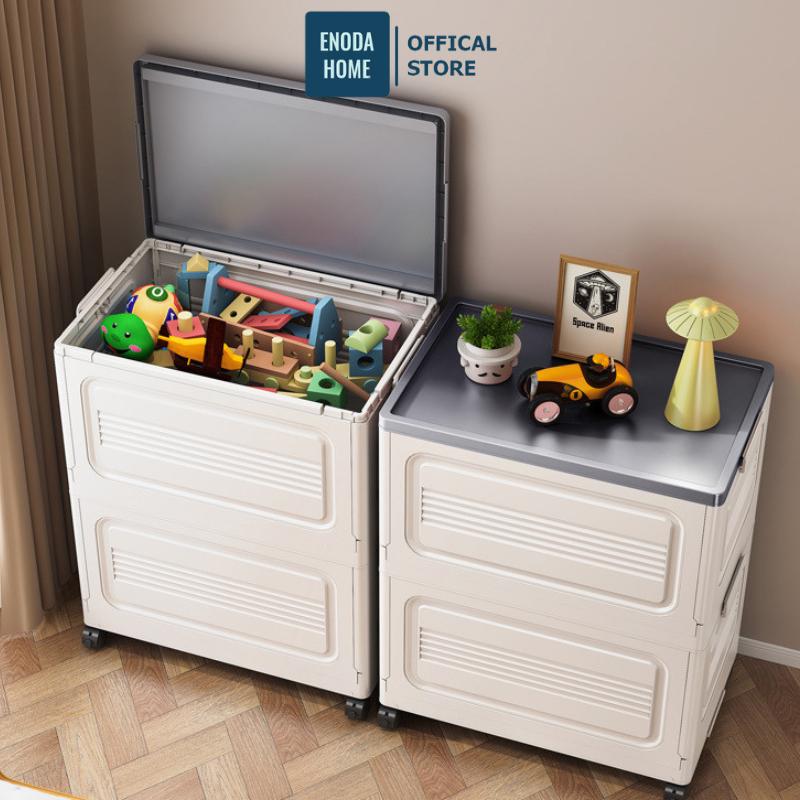 150L Thùng Đựng Quần Áo Dung Tích Cực Lớn Hộp Đựng Gấp Gọn Bằng Nhựa Hộp Lưu Trữ Đa Năng Có Bánh Xe Di Chuyển Q430