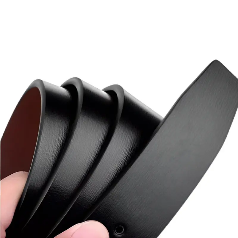 Bitzen Sabuk Ikat Pinggang Pria 2 Warna Hitam Cokelat Bahan Kulit Imitation Bisa di Putar 6