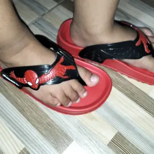 FUHAHA - Sandal Anak Laki-laki Model Jepit Karakter Spider 2-8 tahun Kids Hitam