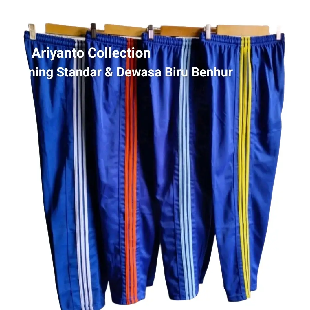 Celana Training Panjang Biru Benhur All Size / SD S / SMP M L / SMA Dewasa XL / Extra Jumbo XXL