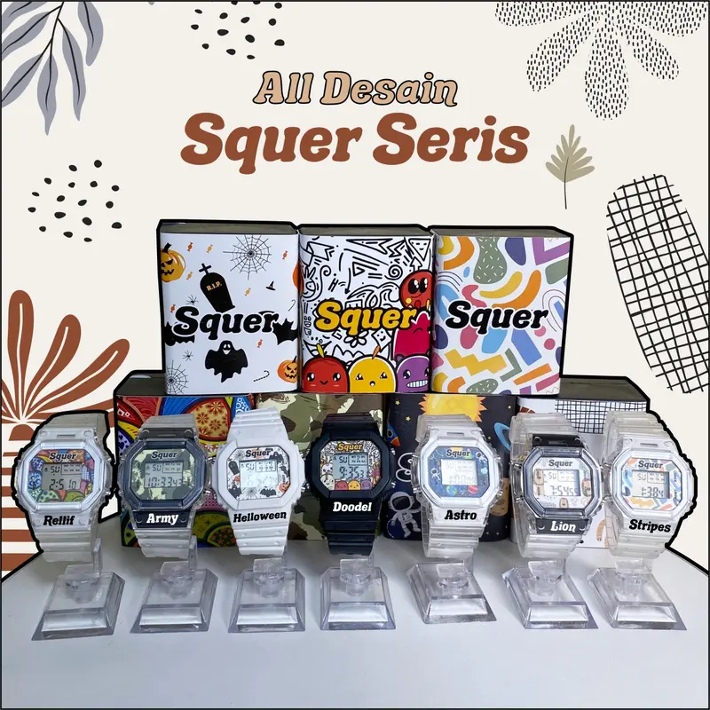 jam tangan digital custom nama squer seris 1