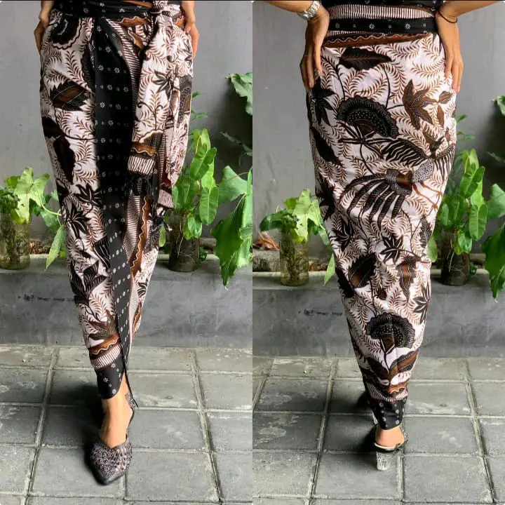 Kamen  Motif batik  Katun lembaran set selendang 5