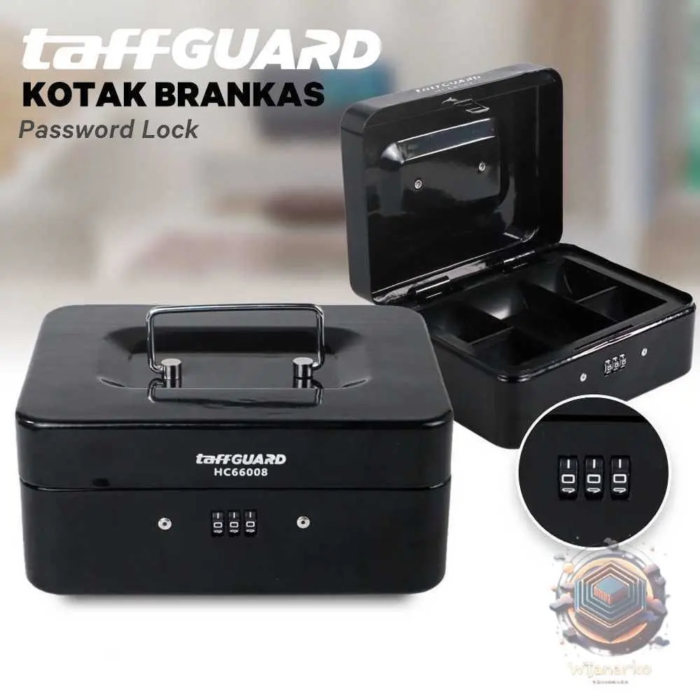 TaffGUARD Kotak Uang Brankas Dokumen Password Lock 20x16x9CM - HC66008