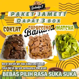 KERIPIK PISANG LUMER PAKET BUNDLING 3 BOX 390 GRAM  bisa COD Kripik Cemilan Snack Food Chips