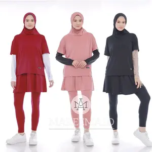 Setelan Baju Olahraga Wanita Terbaru Legging Rok Skirt Perempuan Sport Badminton Senam Lari Renang Bersepeda Zumba Legging Yoga Outdoor