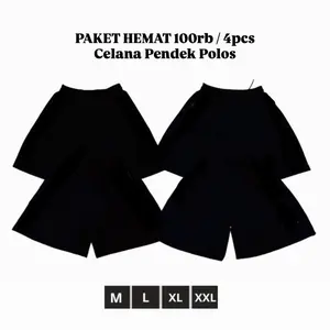 Paket Hemat 100rb dapat 4 - Celana Pendek Olahraga Polos - Celana Pendek Olahraga - Celana pendek Daily