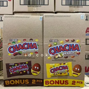 Coklat Delfi chacha milk peanut 1 box isi 22sachet x 5gr  Chocolate Cokelat Coklat