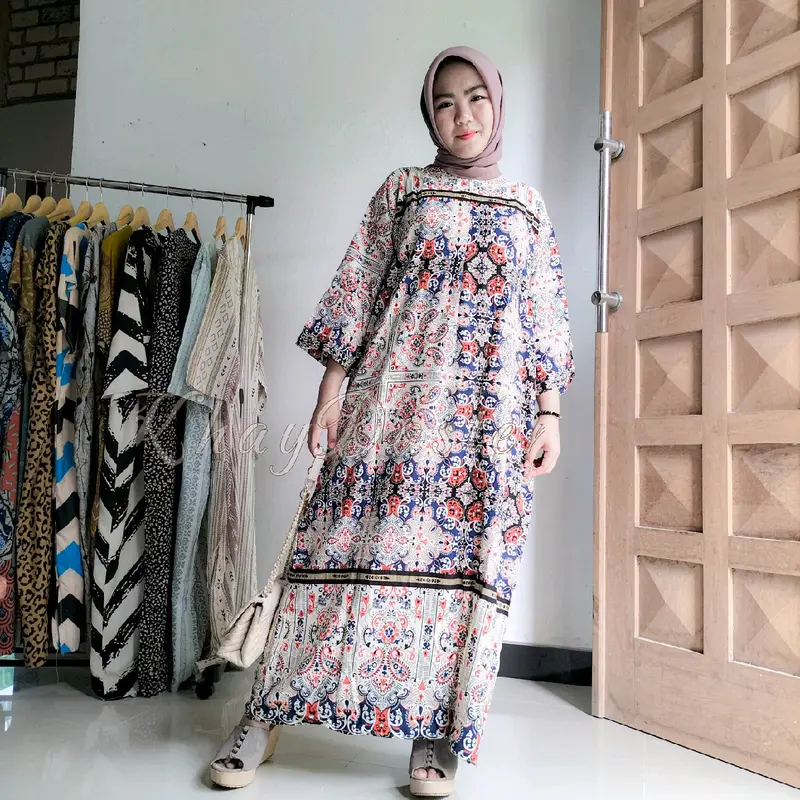 Daster Kekinian Rayon Premium Busui Friendly Ld 120 Pj 125 Murah Motif cantik 0