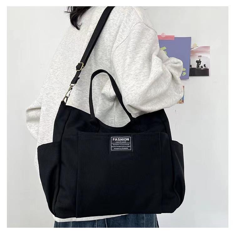 Product Introduction of Túi Vải Tote Nhật Bản, Dày Dặn, Nhiều Ngăn, Phong Cách Thường Ngày Thích Hợp Cho Học Sinh, Có Thể Mang Theo Bằng Tay Hoặc Đeo Một Bên Vai, Túi Đeo Chéo, Lý Tưởng Cho Trường Học, Thiết Kế Đơn Giản 24