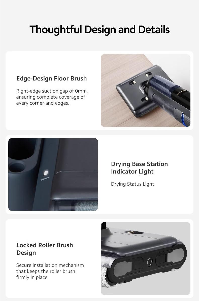 Product Introduction of Vaqoo Q09 Wet Dry Vacuum Cleaner Smart Auto Dirt Detection Self-Cleaning Sterilisation 48