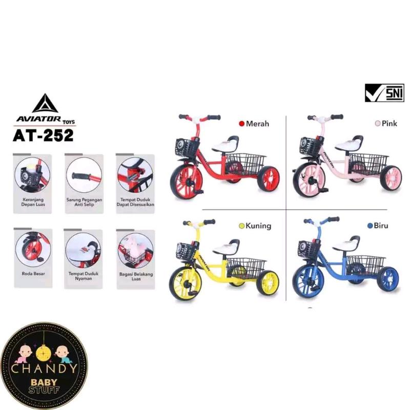 SEPEDA ANAK RODA TIGA TERBARU TRICYCLE AVIATOR AT 252 2