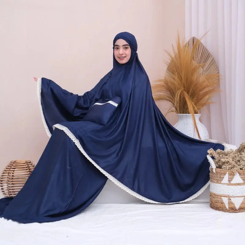 Mukena Traveling Hyget Polos Variasi Renda 2