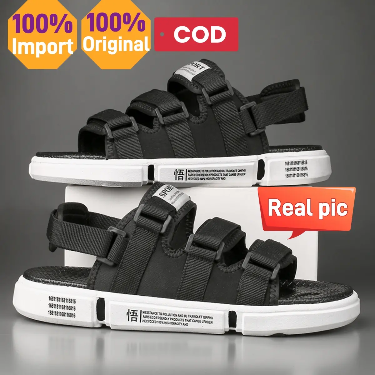 [100% IMPORT+Kirim Hari ini] Sendal pria / Tali BeIakang Yang Bisa Dilepas / Sendal gunung pria - JAPAN casual STYLE - NONSLIP RINGAN Sandal Sandal Sandal Sandal sandal  priamurah