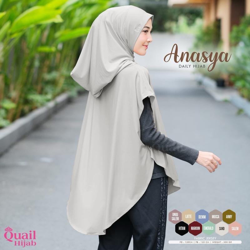Anasya sport hijab jersey premium by quail hijab Sporty Syari Instan 0