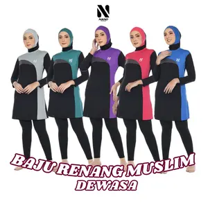 NANO SPORT - BAJU RENANG MUSLIM DEWASA POLOS TUNIK - BAJU RENANG MUSLIM WANITA