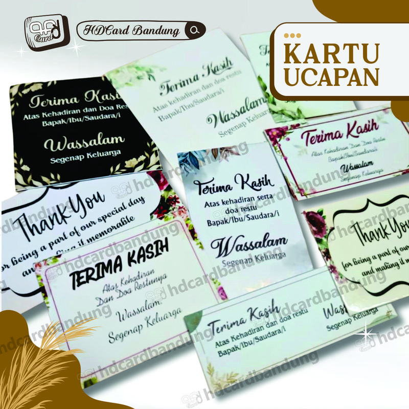 [1 pack] Kartu Ucapan Terimakasih KUT Thankscard Khitanan Pernikahan Online Shop Murah 0