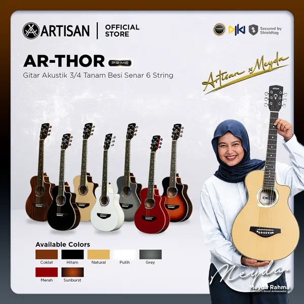 ARTISAN Gitar Akustik 3/4 Tanam Besi ( AR - THOR Prime ) Senar 6 String