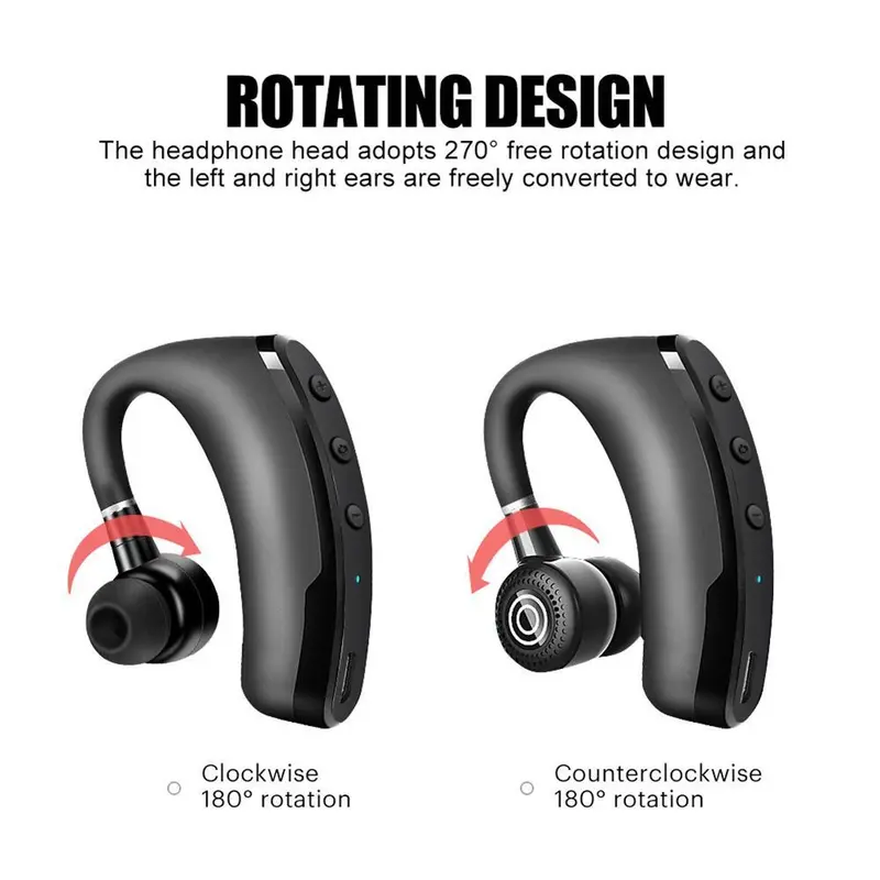 ROR Store - tai nghe không dây V9 Tws, tai nghe Bluetooth , Điều khiển bằng giọng nói, âm nhạc, thể thao, Bluetooth , rảnh tay, kinh doanh, tai nghe Bluetooth 4.1, tai nghe khử tiếng ồn Nhét Tai Nghe Nhạc Earphone 2