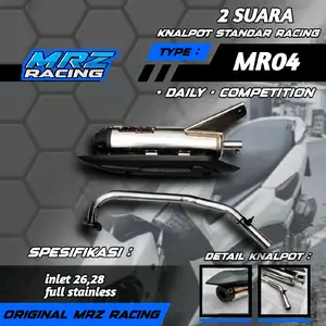 knalpot standart racing bass adem type 2 suara original mrz racing untuk motor vario mio pcx nmax beat aerox dll