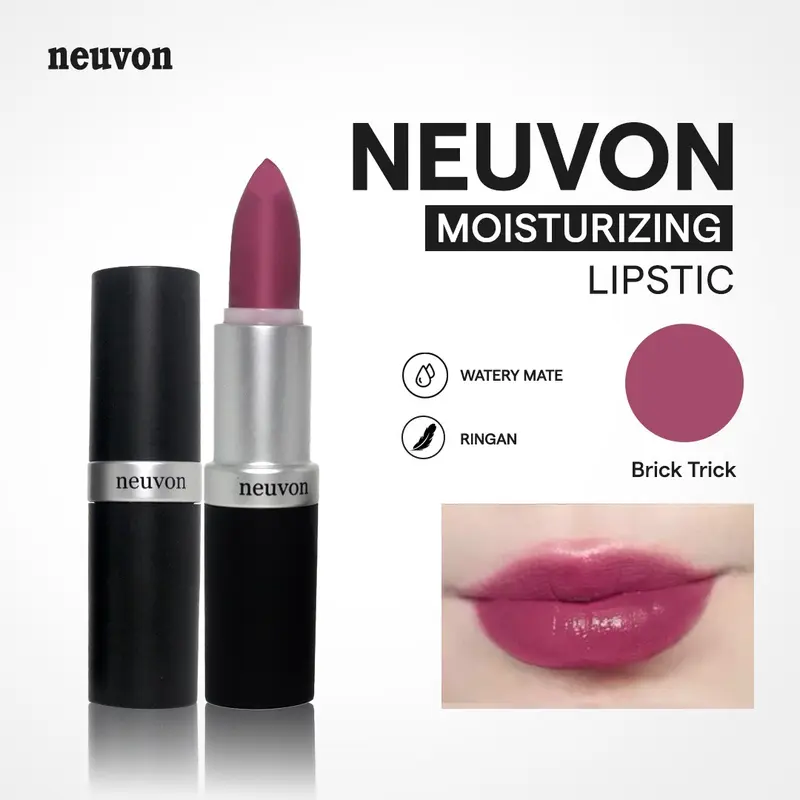 YOABEAUTY LIPSTIK - NEUVON MOISTURIZING LIPSTICK - BRICK TRICK 0