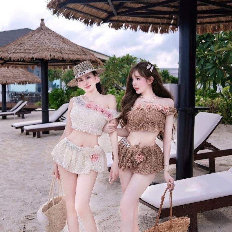 [ BKN 1012 ] Set đồ bơi đi biển trễ HOA SIÊU CẤP cho tôn dáng thanh lịch