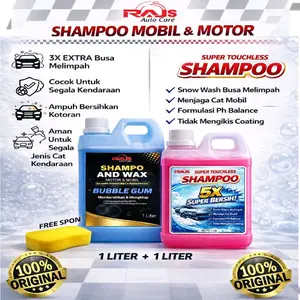Sabun Cuci motor & mobil Shampo and wax shampo touhless sabun cuci kendaraan busa melimpah 1000ml by Rajs auto care