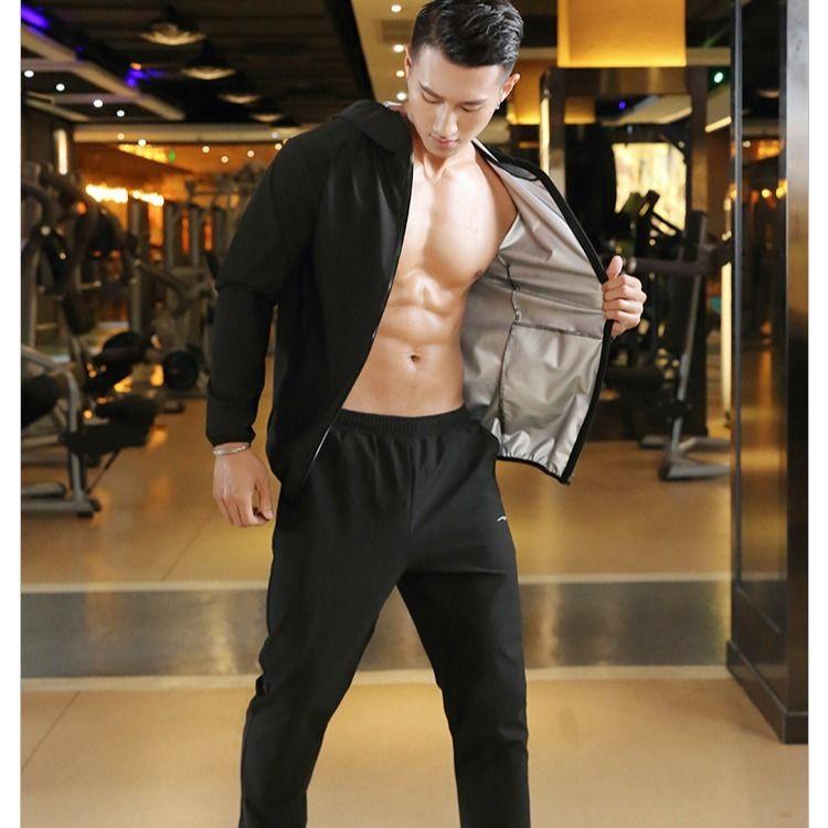 Product Introduction of PaoBoo Men Sauna Suit Fitness Sweat Suit Sports Exercise Sweating Sportswear Men Gym Jogging Running With Reflective Stripe 39