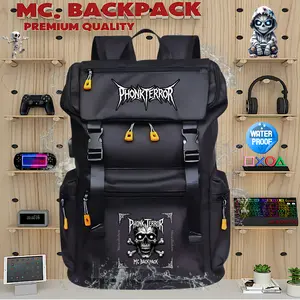 Tas Ransel Sekolah & Kasual Pria Wanita Premium Quality - Kapasitas Luas Desain Stylish Slot Laptop Anti Air Waterproof Hitam Unisex
