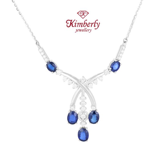 Gambar Kalung Berlian Batu Blue Sapphire Adjustable KNK1286847 - Kimberly Jewellery dari Kimberly Jewellery Online Kota Administrasi Jakarta Selatan Tokopedia