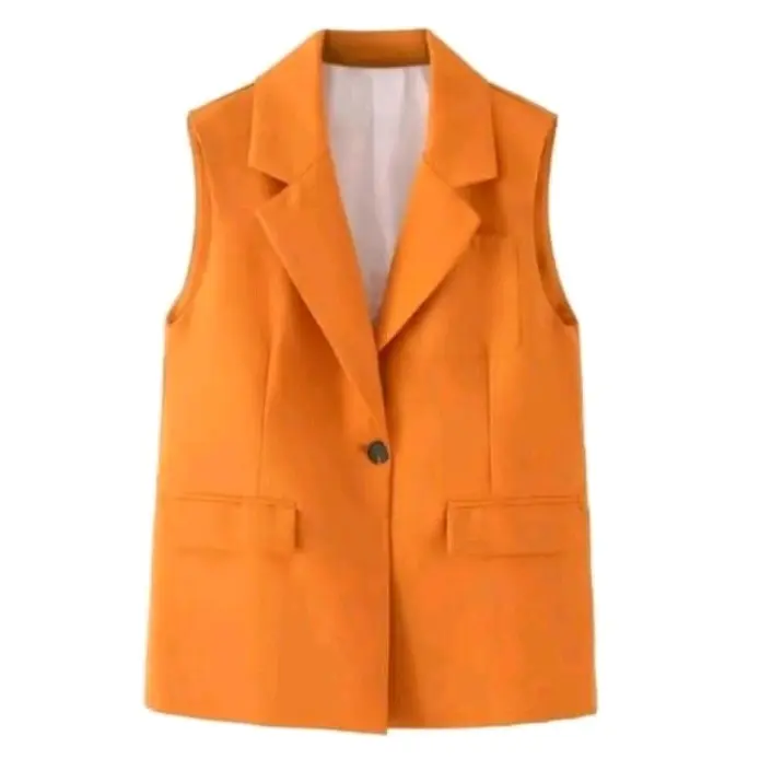 Keren rompi kerah model blazer Casual Tebal Pria Wanita Formal Logo 0