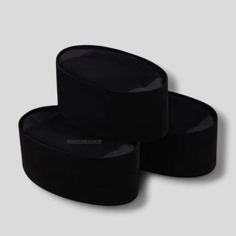 SONGKOK HITAM AC Peci Presiden Kopiah Polos Tinggi 9cm Exclusive Berkualitas Dewasa Anak Bludru Premium Nasional Muslim 4