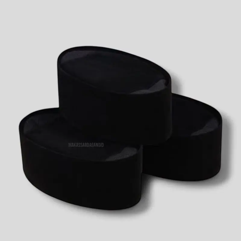 SONGKOK HITAM AC Peci Presiden Kopiah Polos Tinggi 9cm Exclusive Berkualitas Dewasa Anak Bludru Premium Nasional Muslim 3