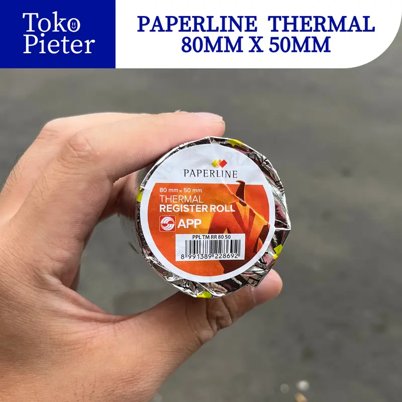 Kertas Thermal Paperline Struk Roll Kasir 80x50 Surabaya (1PCS) 0