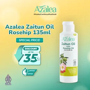 [SPECIAL LIVE] Azalea Zaitun Oil with Rosehip Oil 135ml – All-In-One Oil untuk Wajah & Tubuh, Melembapkan, Menutrisi, Haluskan Bekas Luka