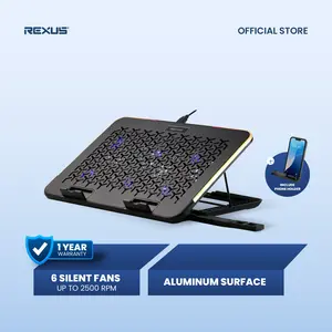 Rexus B145 Cooling Pad Breeze Laptop Multifungsi RGB