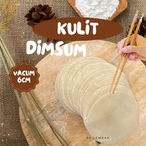 kulit dimsum/gyoza/somay ukuran 6-10 cm isi 50 lembar kemasan vacum