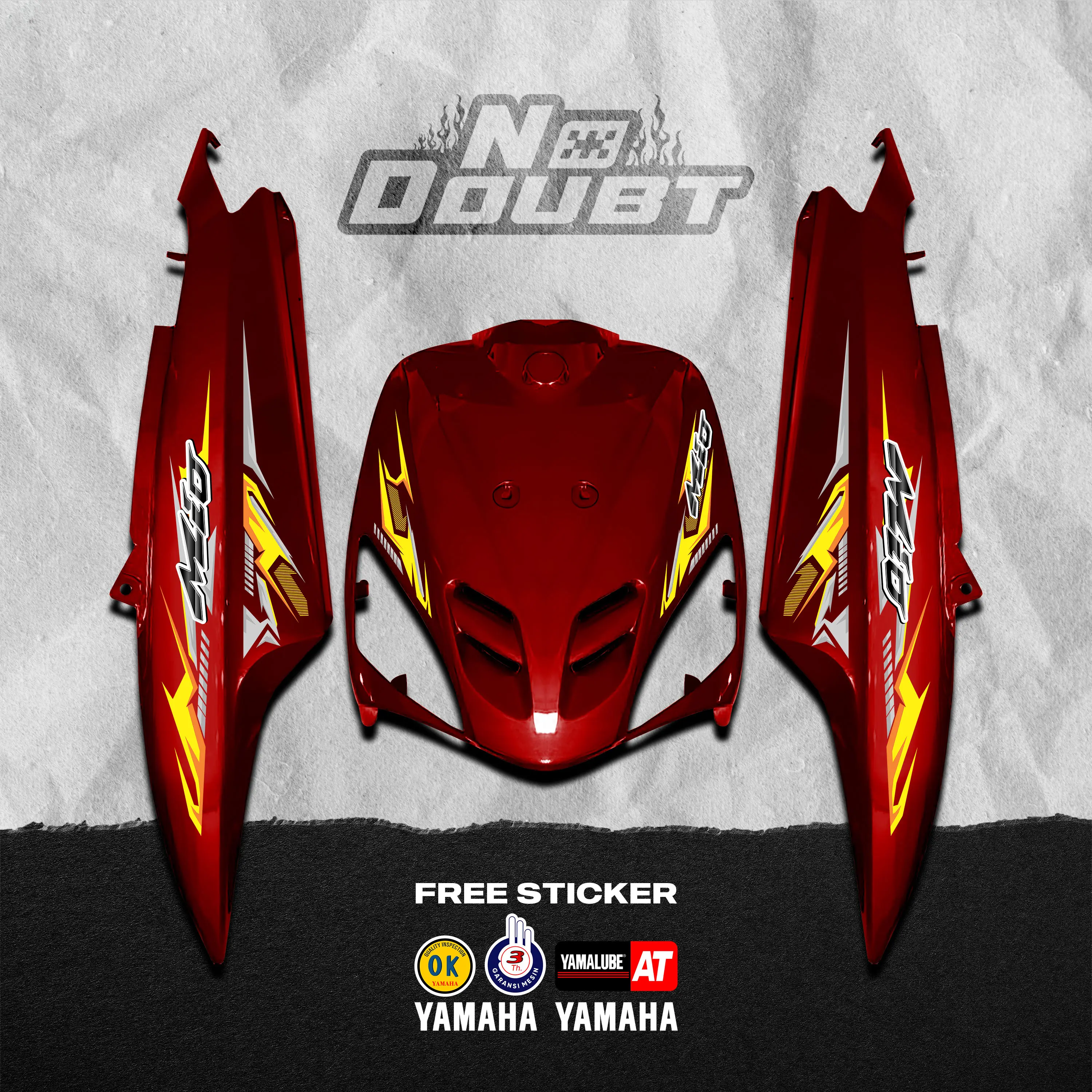 STRIPING MIO SPORTY CUSTOM BLES - MAROON BODY