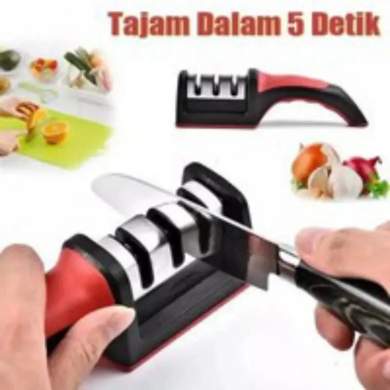 RS-168 Pengasah Pisau Dengan 3 Tahap Garis Penajam Pengasah Pisau Anti Slip 2