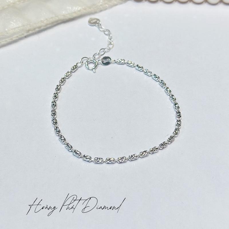 [ Hoàng Phát ] Phụ Kiện Lắc Tay Bạc Ý 925 Bi Cà Na 2li Trụ Tròn Đều Kiểu Dáng Basic Thời Trang Cho Nam Nữ (LT166) KHÔNG XI KIM