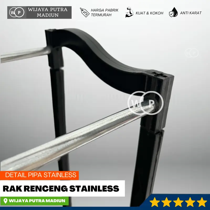 Rak Rencengan Stainless Plastik untuk Jualan - Multifungsi untuk Warung dan Toko Kelontong - Furniture - Bisa juga untuk Rak Sepatu dan Rak Hijab 3